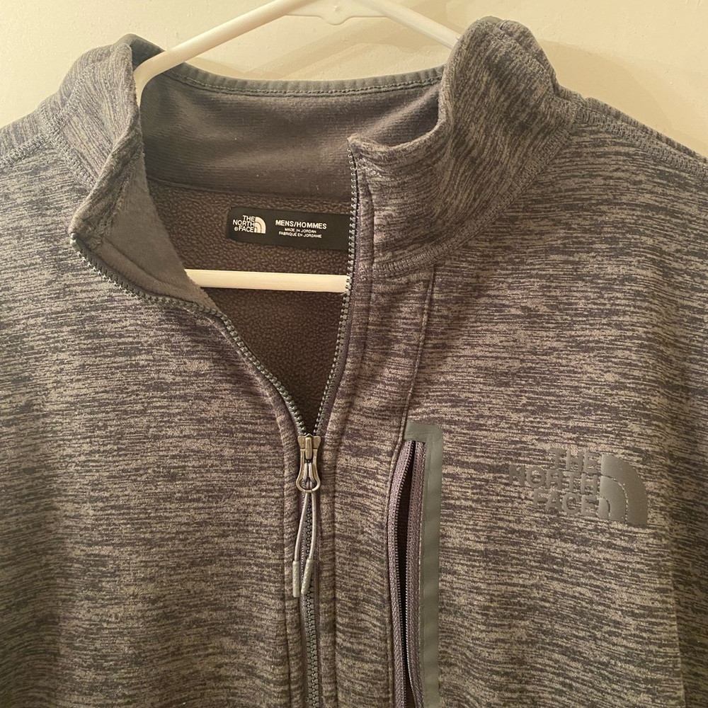 🔥The North Face Quarter Zip Pullover Men’s L Gray Fleece Lightweight - Picture 3 of 8